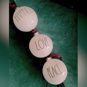 Rae Dunn Set of 3 Ceramic Bulb Ornaments